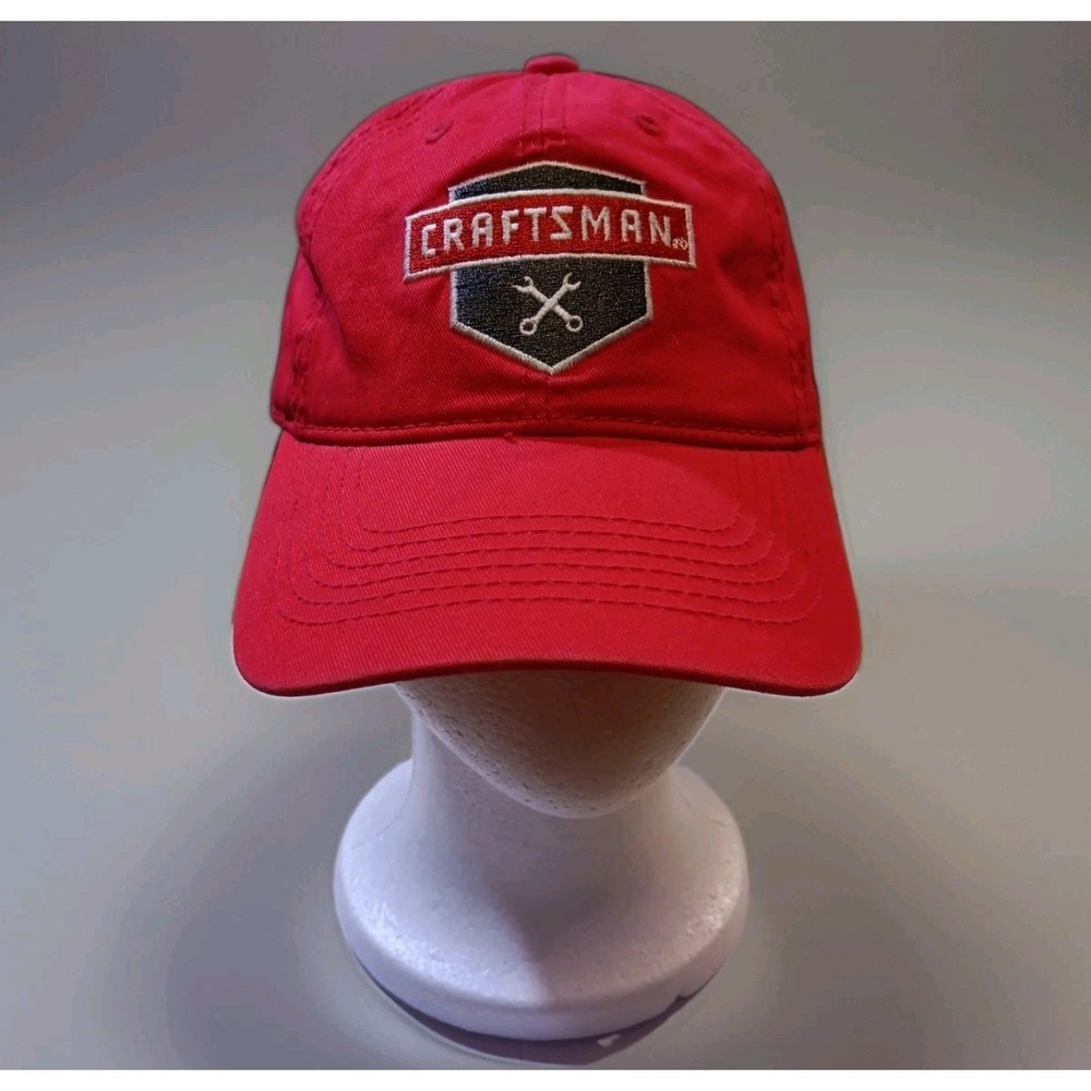 Craftsman Tools Hat Red Adjustable Cap "We Build Pride" USA 100% Cotton